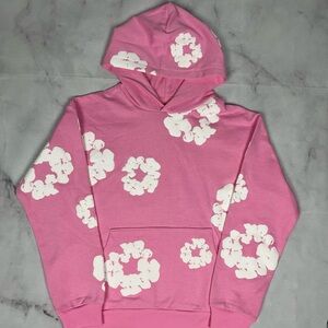 💗 Denim Tears Hoodie – Pink Cotton Wreath (Men’s Small)